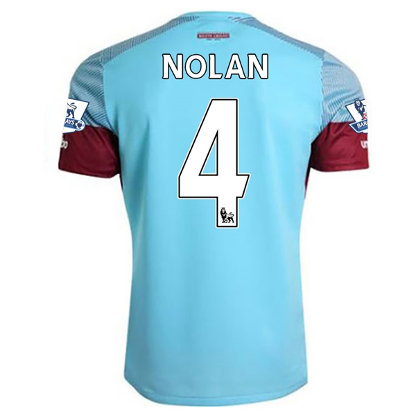 West Ham 2015-16 NOLAN #4 Away Soccer Jersey